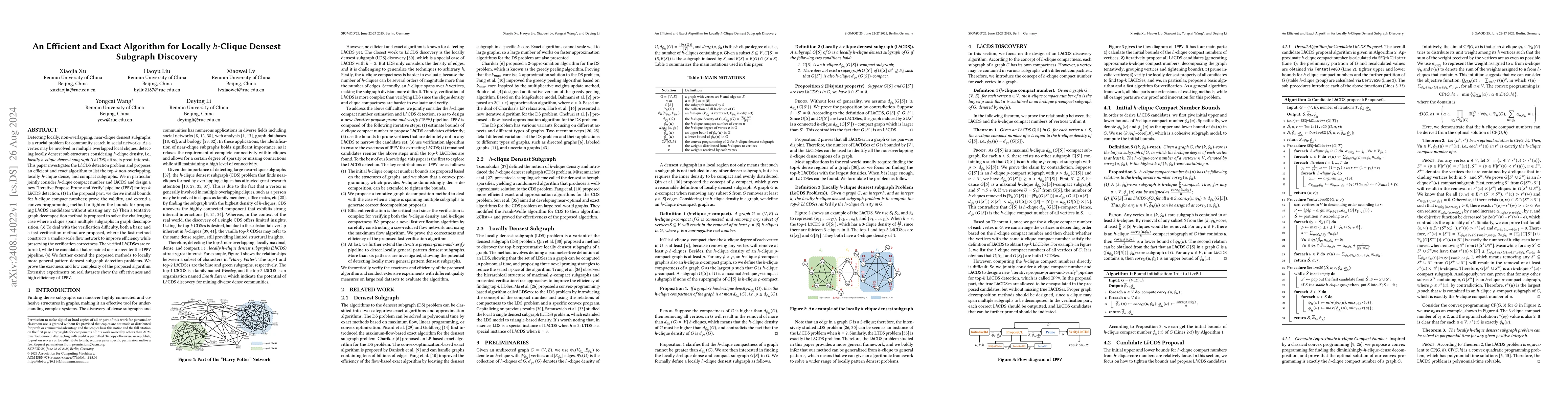 Thumbnail for An Efficient and Exact Algorithm for Locally h-Clique Densest Subgraph
  Discovery