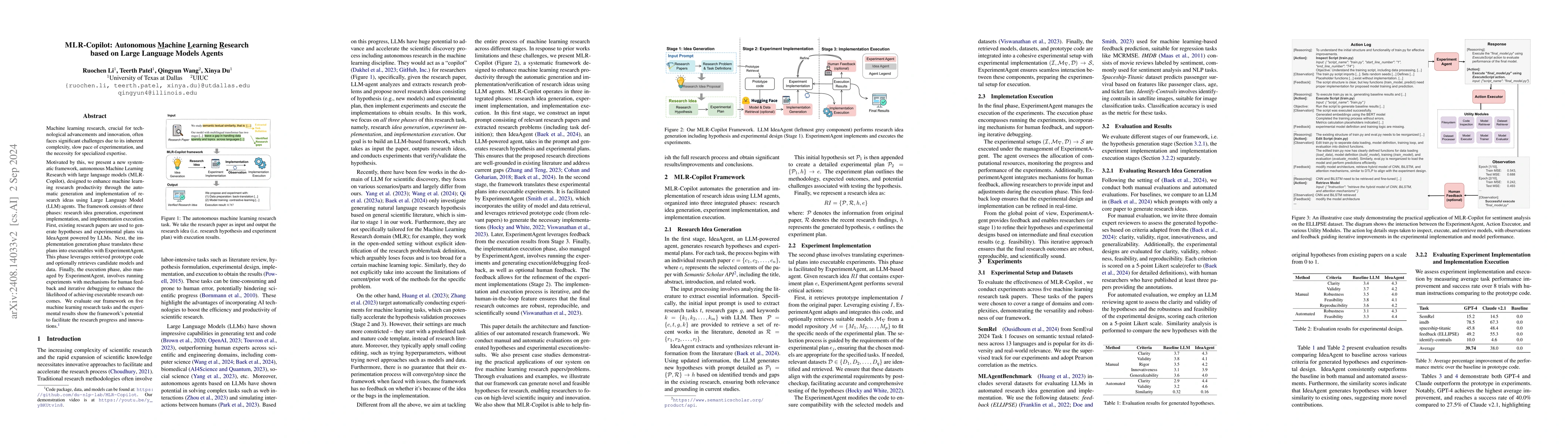 Thumbnail for MLR-Copilot: Autonomous Machine Learning Research based on Large
  Language Models Agents