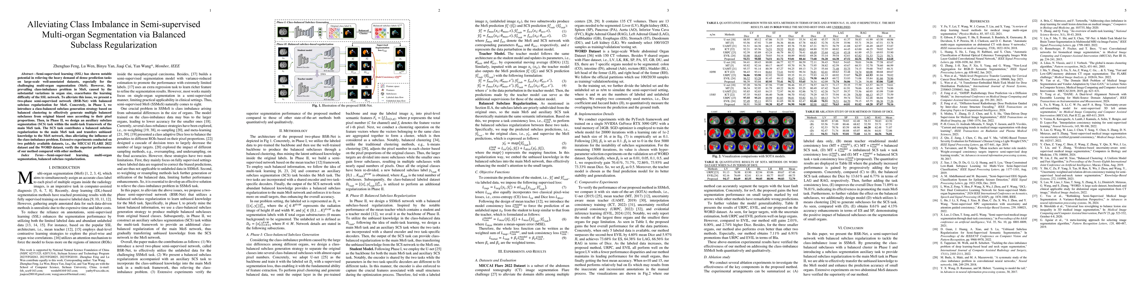 Thumbnail for Alleviating Class Imbalance in Semi-supervised Multi-organ Segmentation
  via Balanced Subclass Regularization