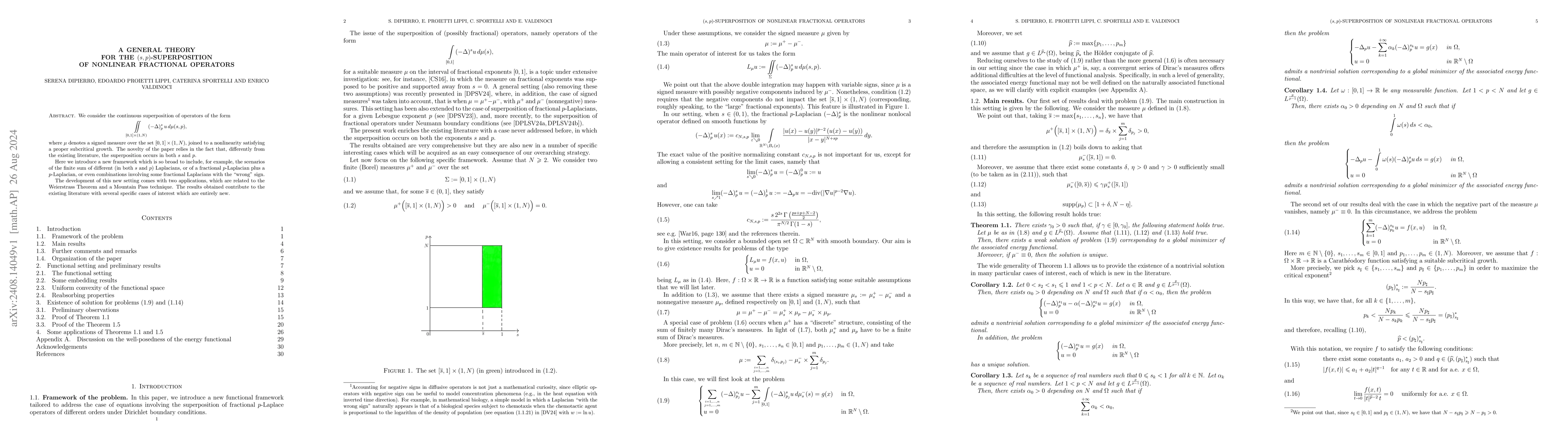 Thumbnail for A general theory for the $(s, p)$-superposition of nonlinear fractional
  operators