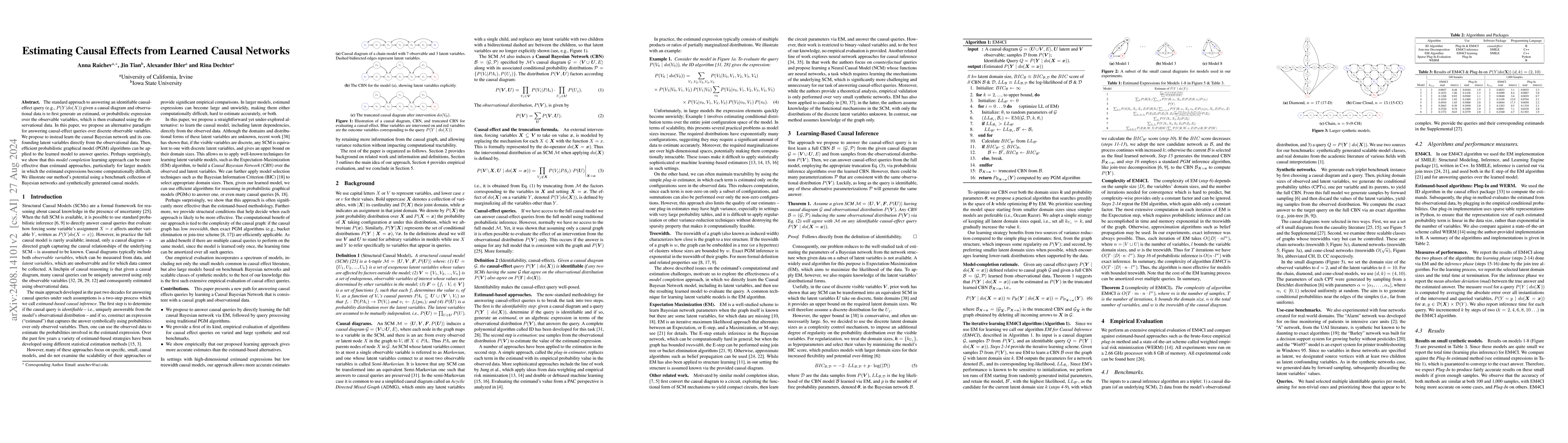 Thumbnail for Estimating Causal Effects from Learned Causal Networks