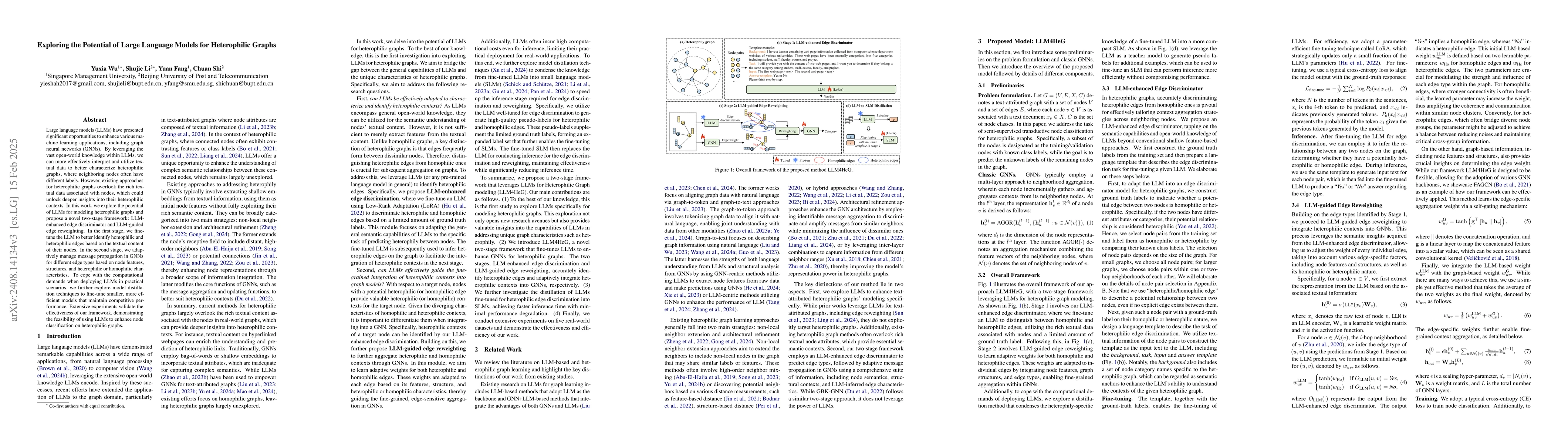 Thumbnail for Exploring the Potential of Large Language Models for Heterophilic Graphs