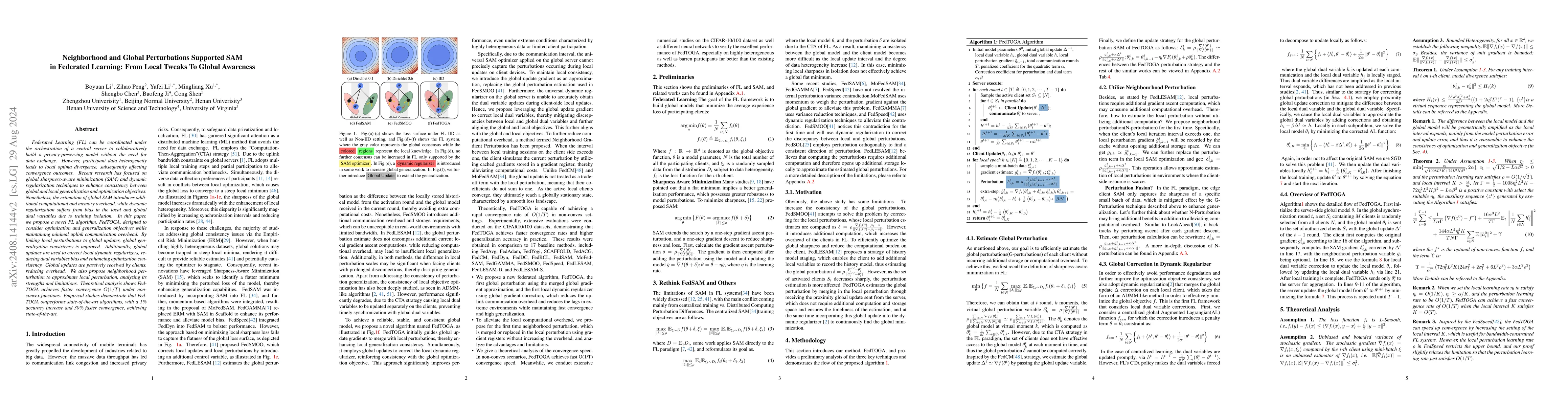 Thumbnail for Neighborhood and Global Perturbations Supported SAM in Federated
  Learning: From Local Tweaks To Global Awareness