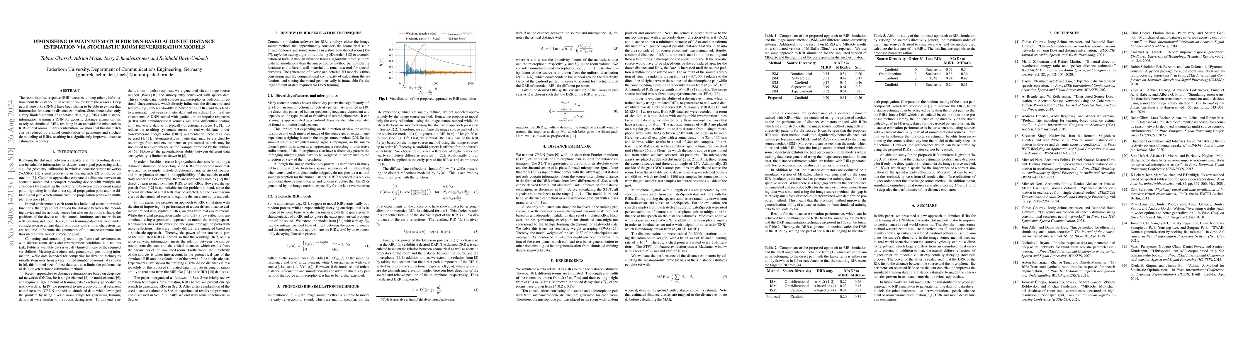Thumbnail for Diminishing Domain Mismatch for DNN-Based Acoustic Distance Estimation
  via Stochastic Room Reverberation Models