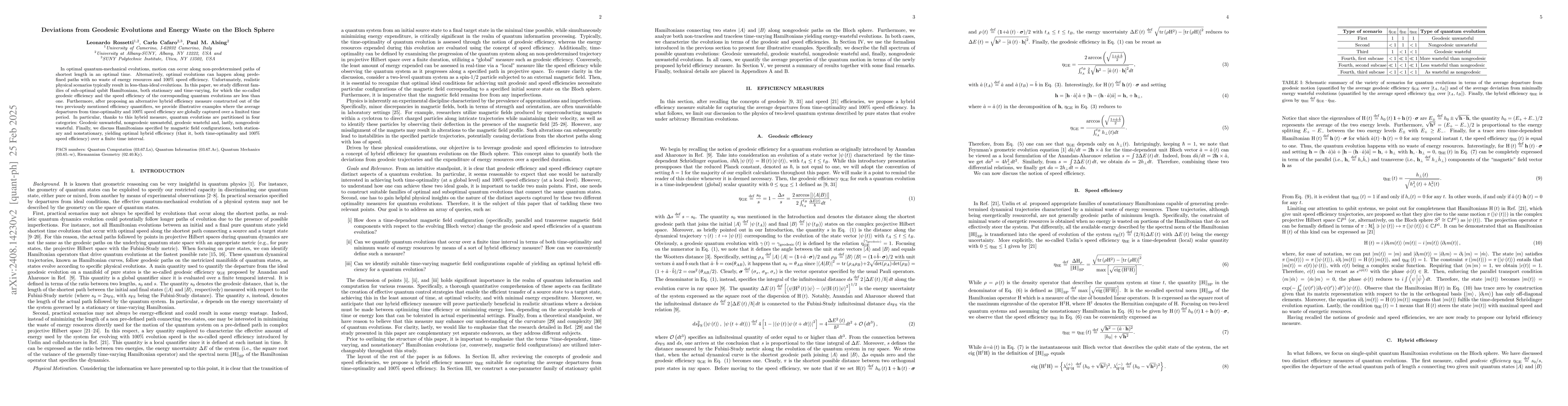 Thumbnail for Deviations from Geodesic Evolutions and Energy Waste on the Bloch Sphere