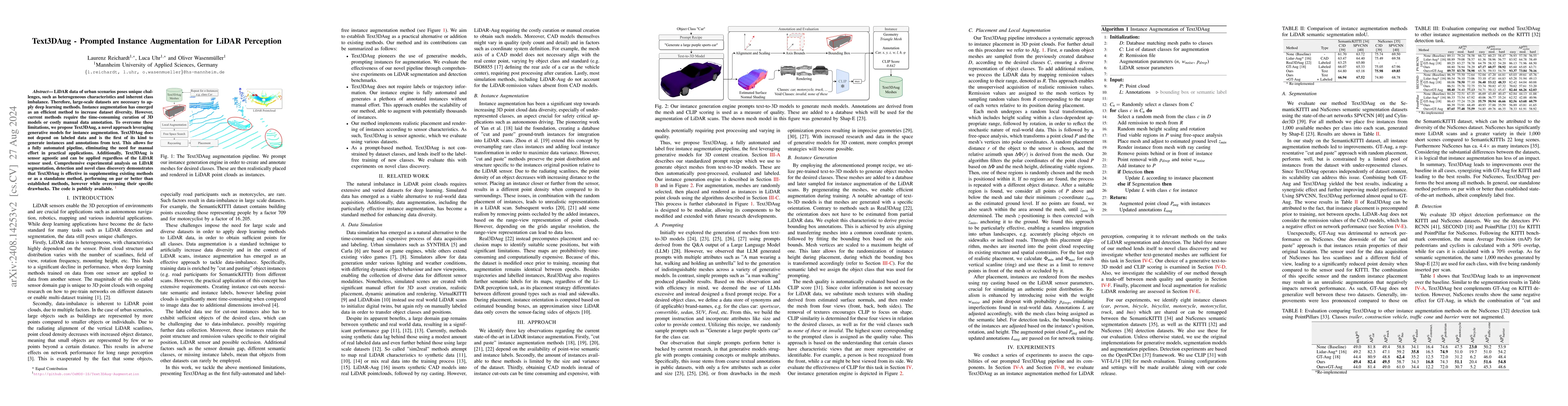 Thumbnail for Text3DAug -- Prompted Instance Augmentation for LiDAR Perception