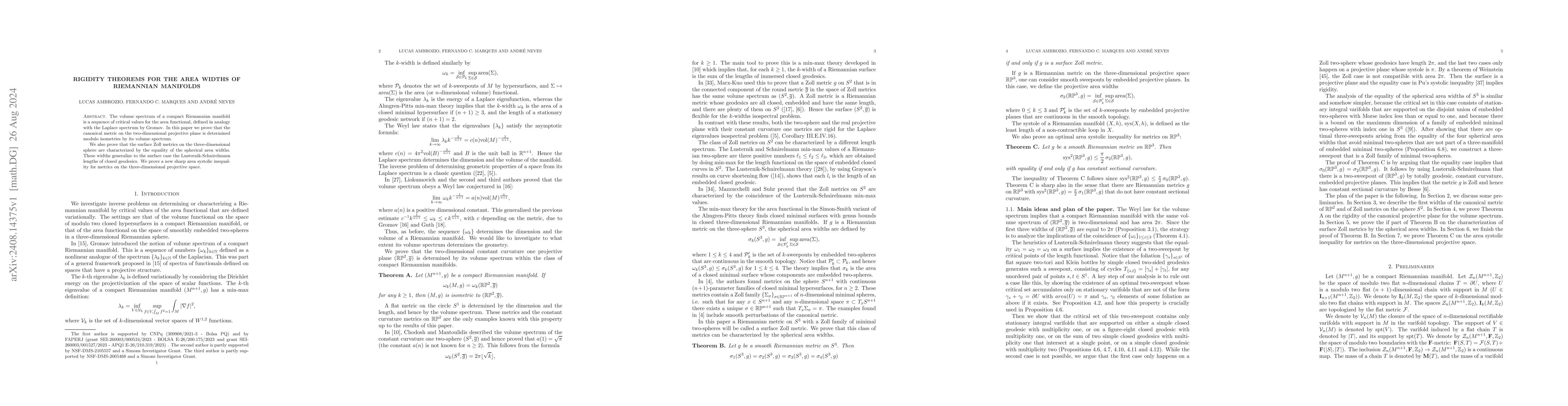 Thumbnail for Rigidity theorems for the area widths of Riemannian manifolds