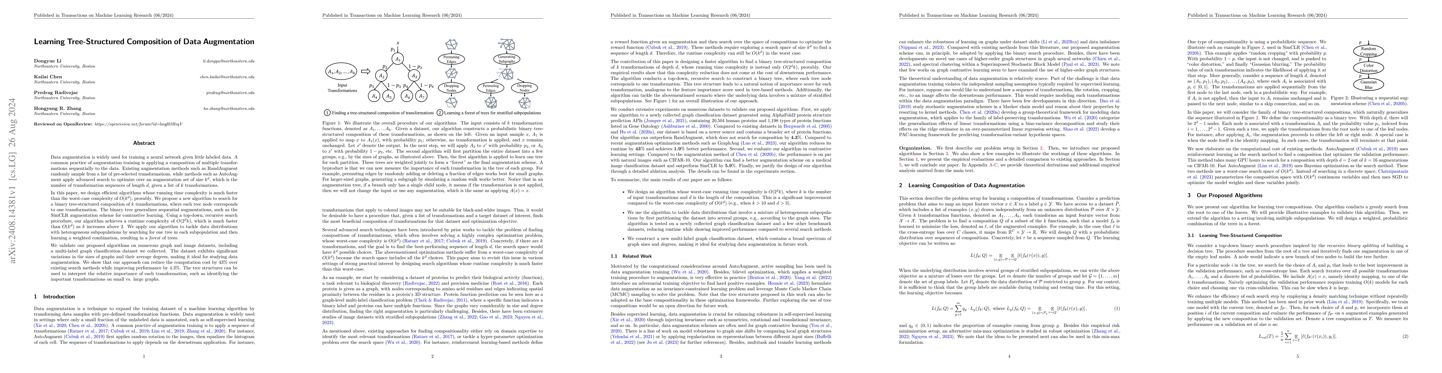 Thumbnail for Learning Tree-Structured Composition of Data Augmentation