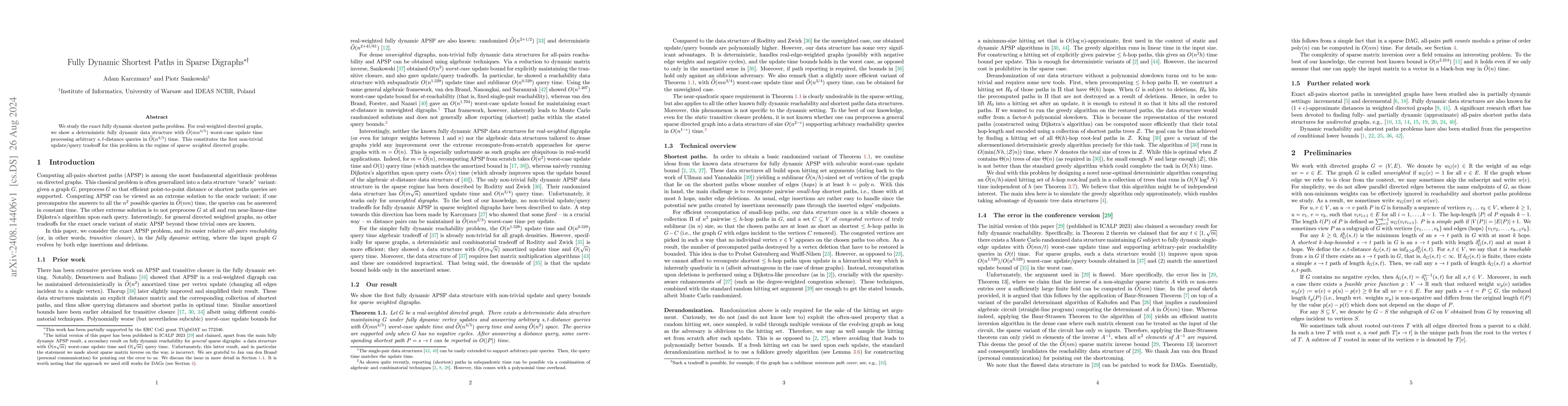 Thumbnail for Fully Dynamic Shortest Paths in Sparse Digraphs