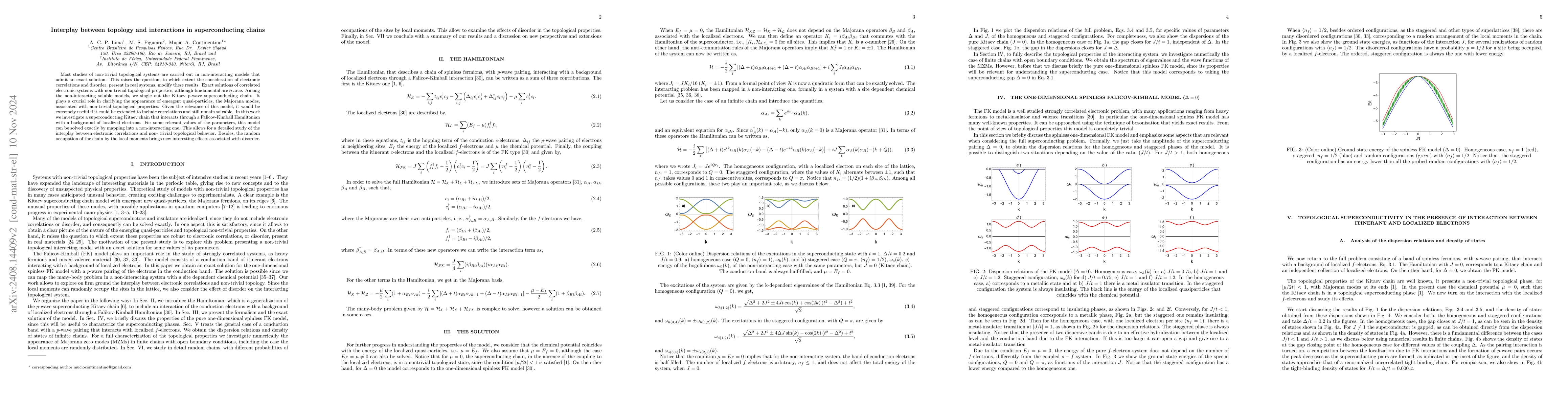 Thumbnail for Interplay between topology and interactions in superconducting chains
