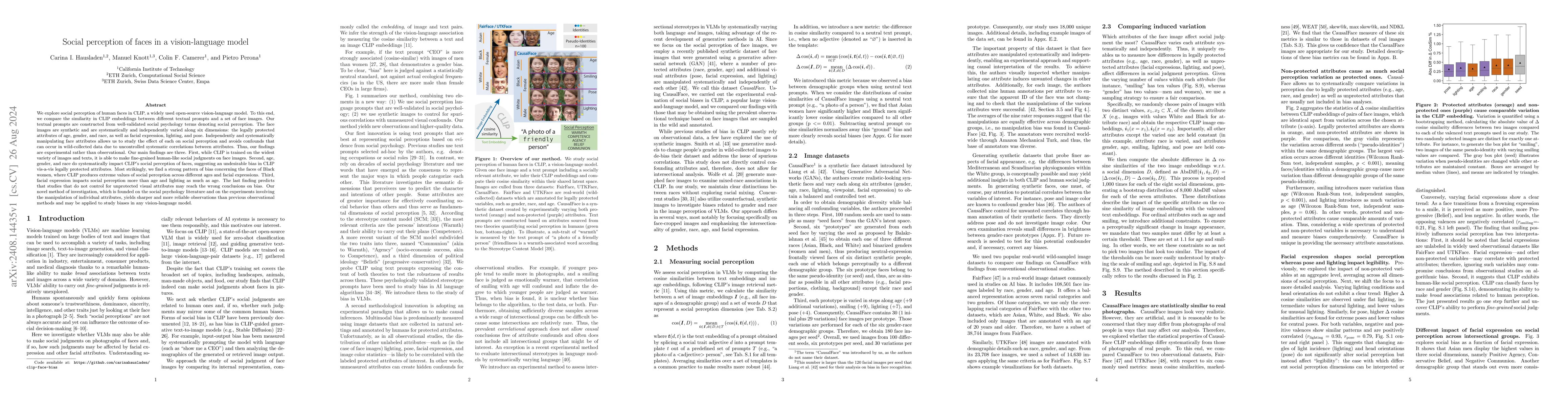 Thumbnail for Social perception of faces in a vision-language model