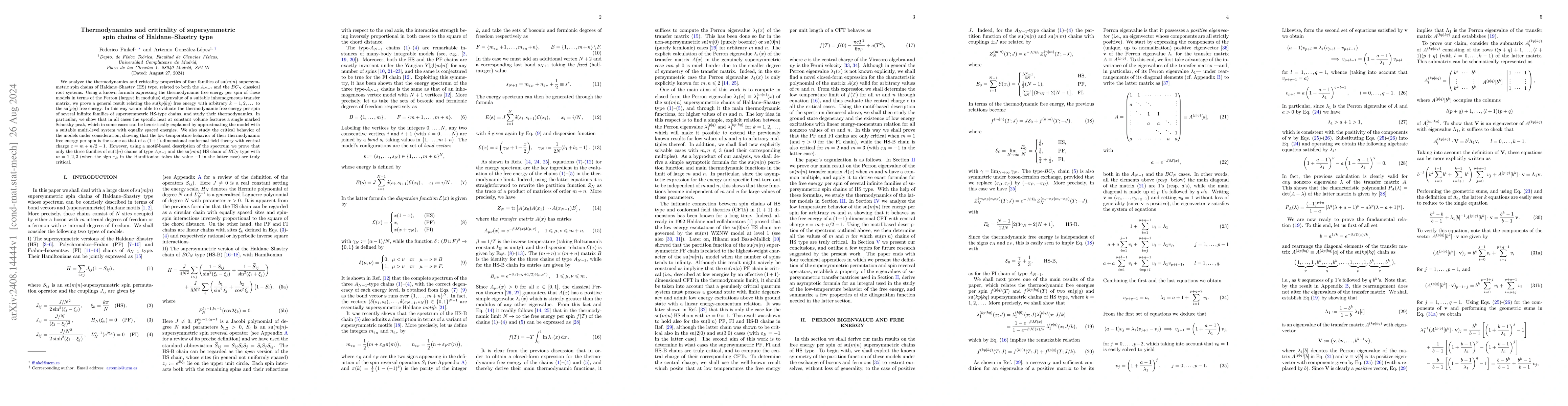 Thumbnail for Thermodynamics and criticality of supersymmetric spin chains of
  Haldane-Shastry type