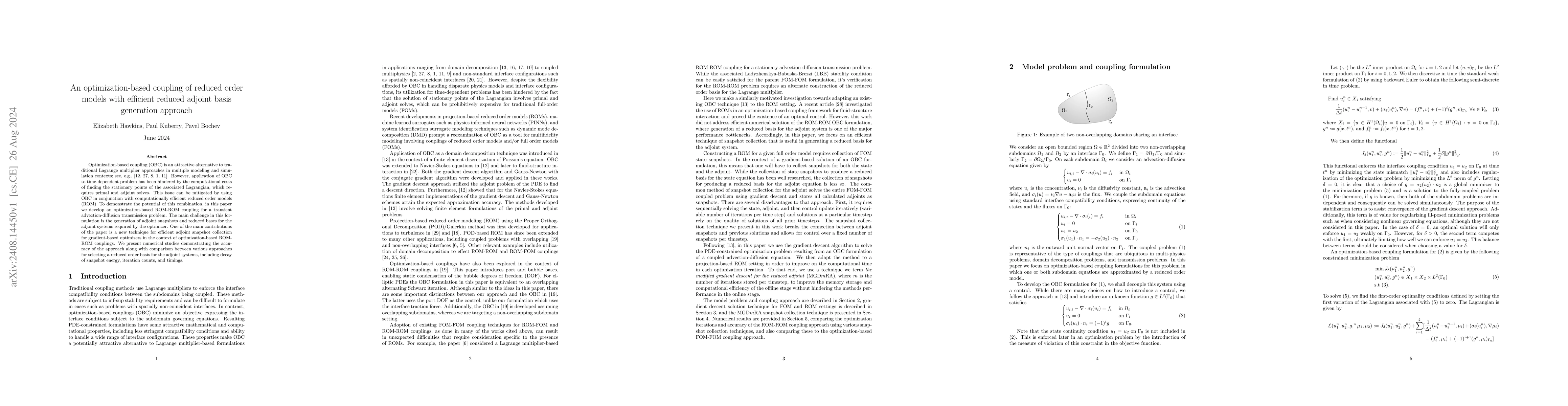 Thumbnail for An optimization-based coupling of reduced order models with efficient
  reduced adjoint basis generation approach