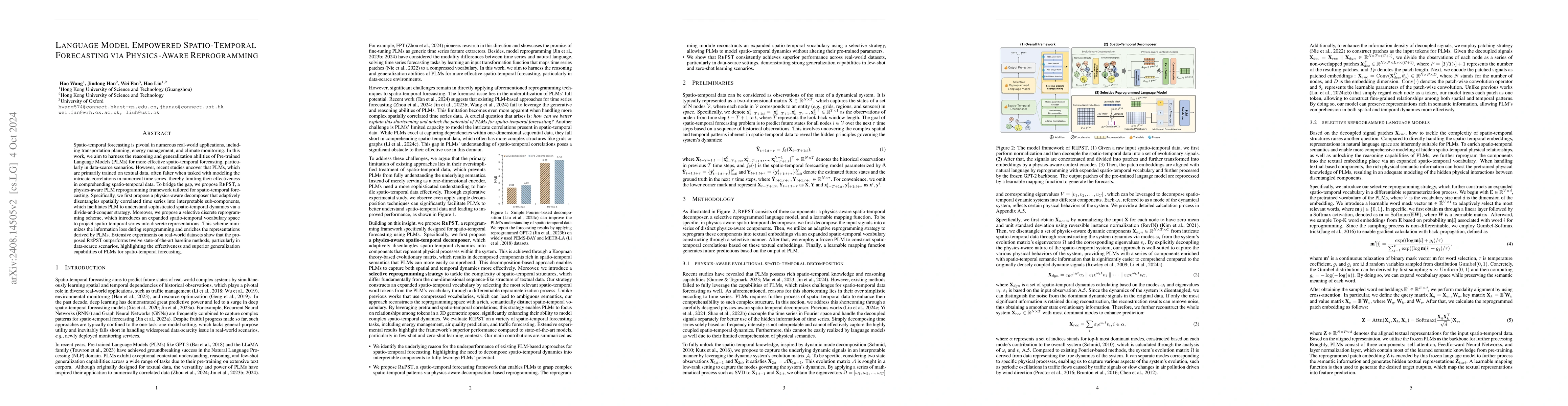 Thumbnail for Empowering Pre-Trained Language Models for Spatio-Temporal Forecasting
  via Decoupling Enhanced Discrete Reprogramming