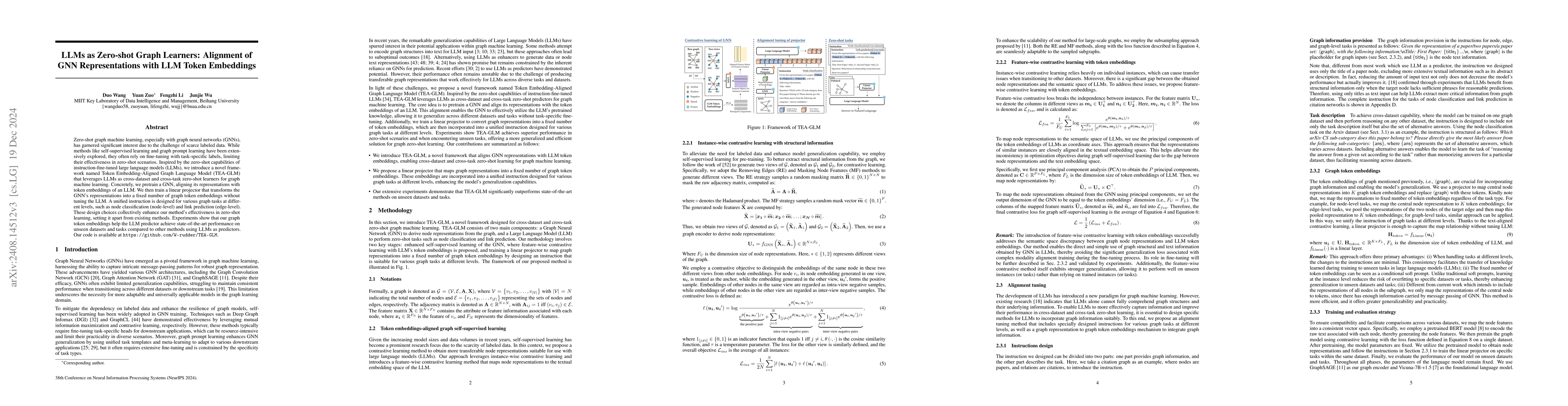 Thumbnail for LLMs as Zero-shot Graph Learners: Alignment of GNN Representations with
  LLM Token Embeddings