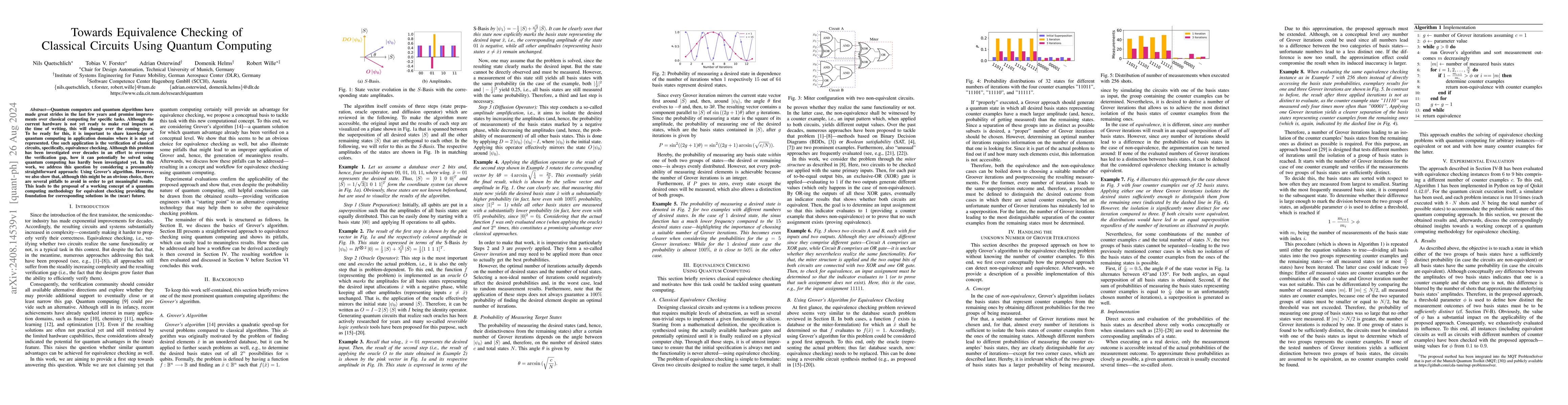 Thumbnail for Towards Equivalence Checking of Classical Circuits Using Quantum
  Computing