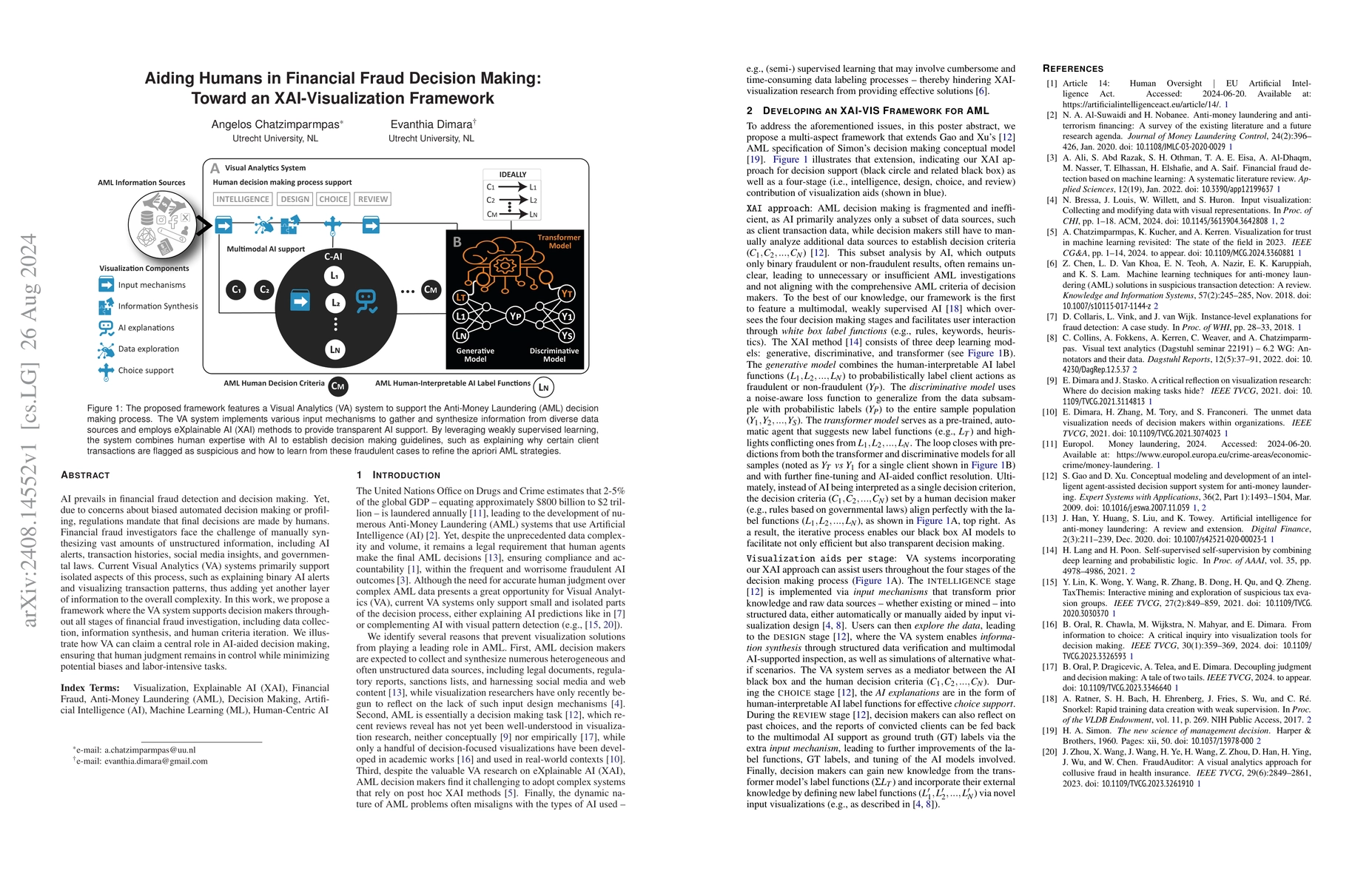 Thumbnail for Aiding Humans in Financial Fraud Decision Making: Toward an
  XAI-Visualization Framework