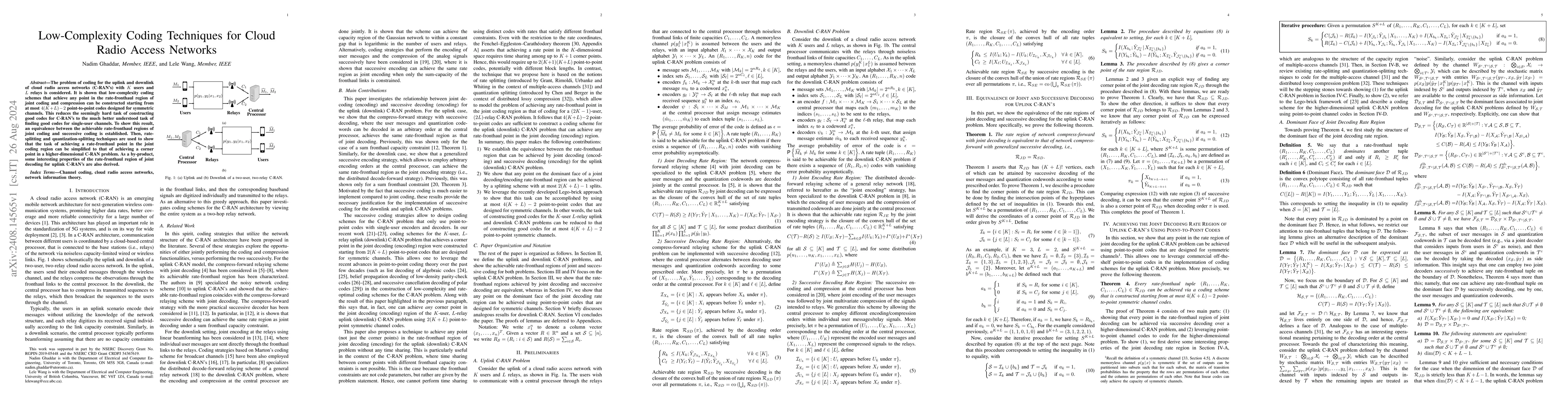 Thumbnail for Low-Complexity Coding Techniques for Cloud Radio Access Networks