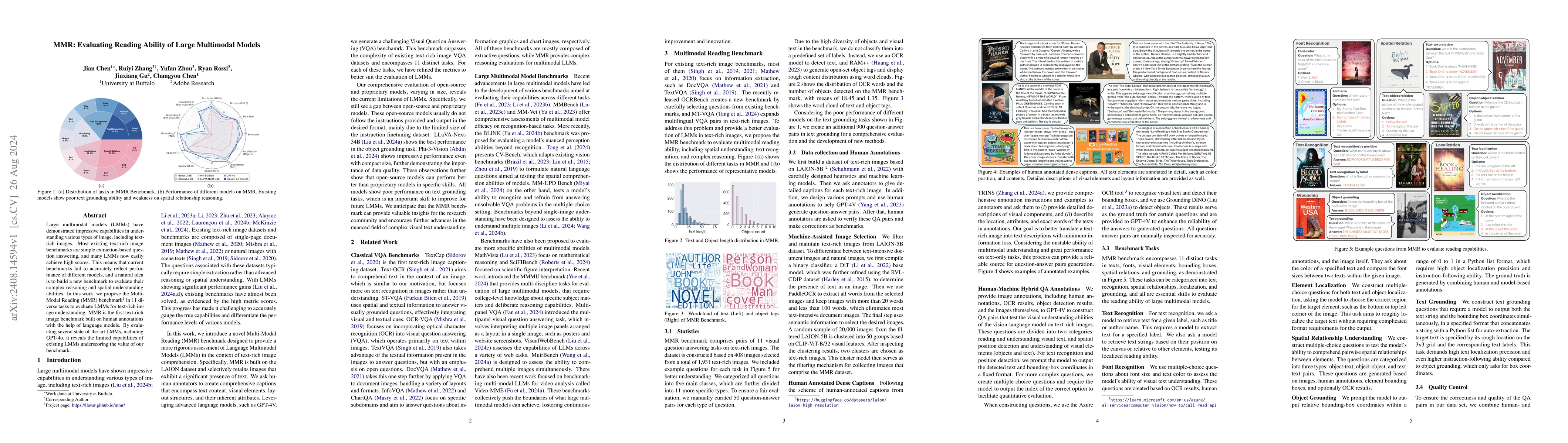 Thumbnail for MMR: Evaluating Reading Ability of Large Multimodal Models