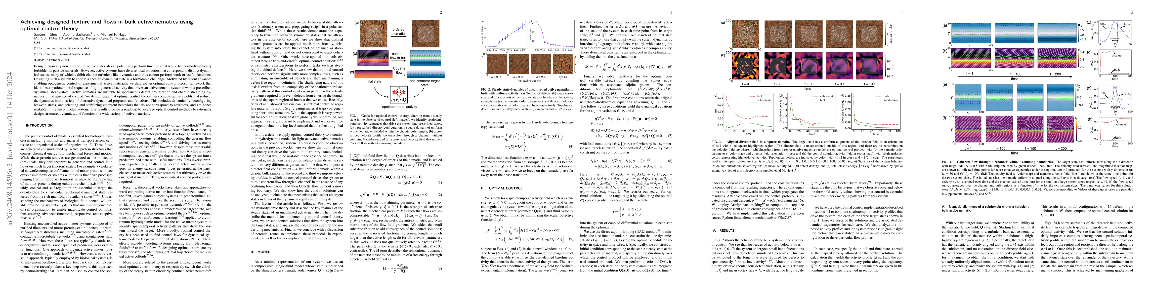 Thumbnail for Achieving designed texture and flows in bulk active nematics using
  optimal control theory