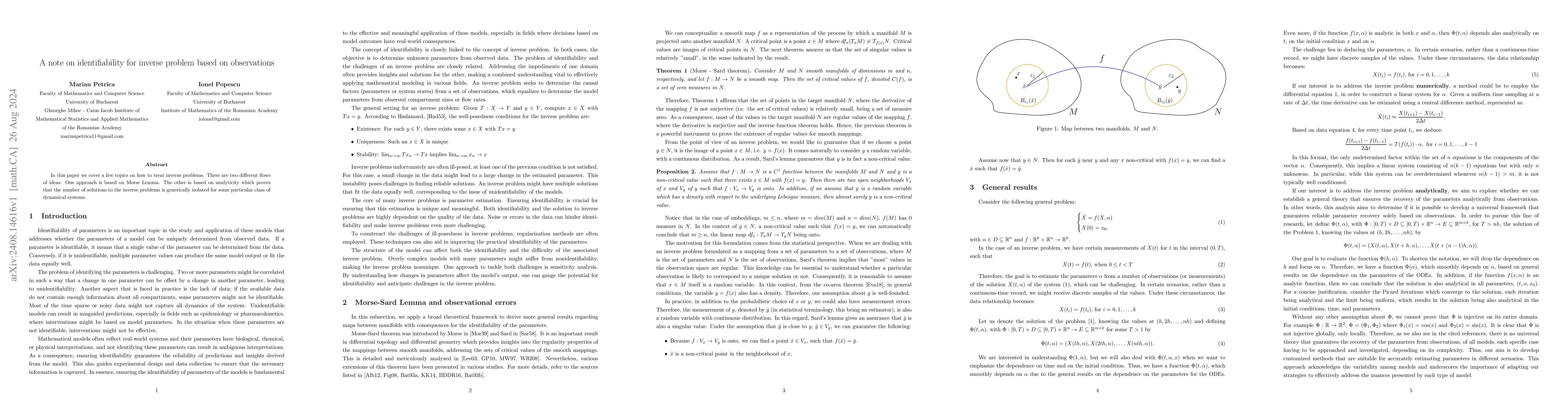 Thumbnail for A note on identifiability for inverse problem based on observations