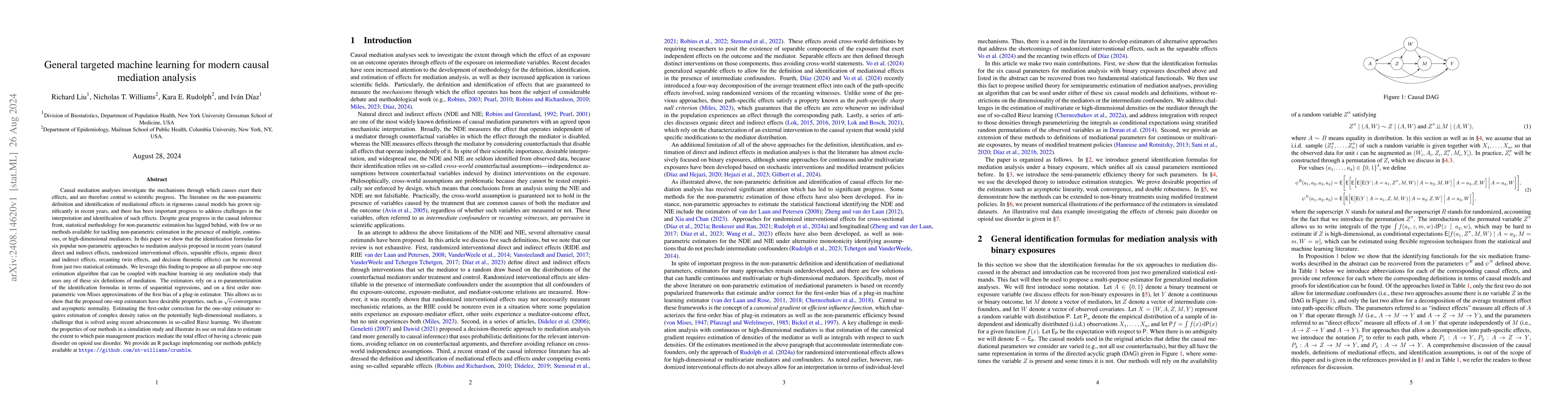 Thumbnail for General targeted machine learning for modern causal mediation analysis