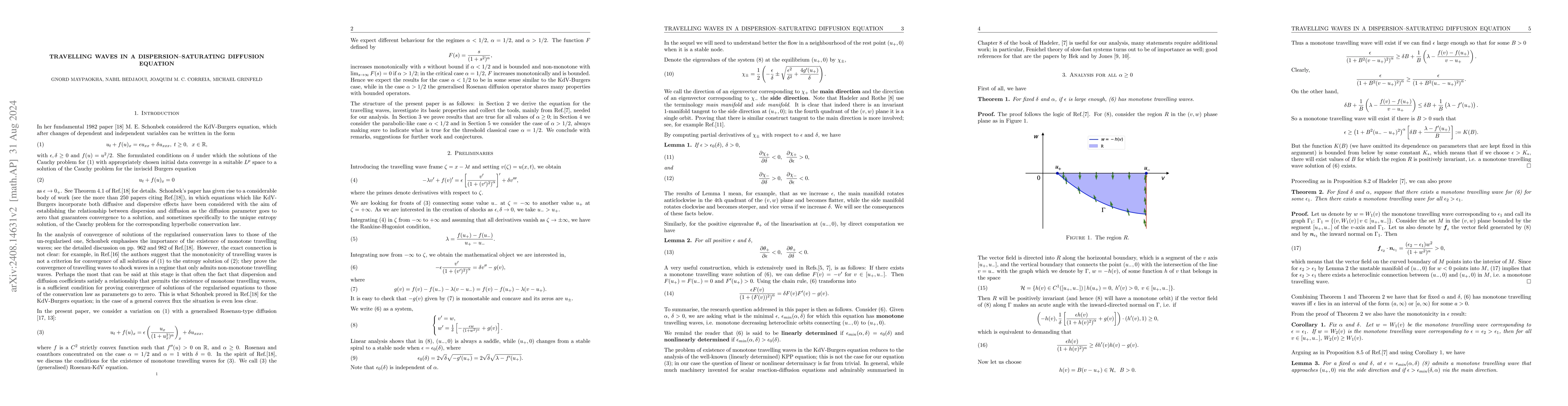 Thumbnail for Travelling waves in a dispersion-saturating diffusion equation