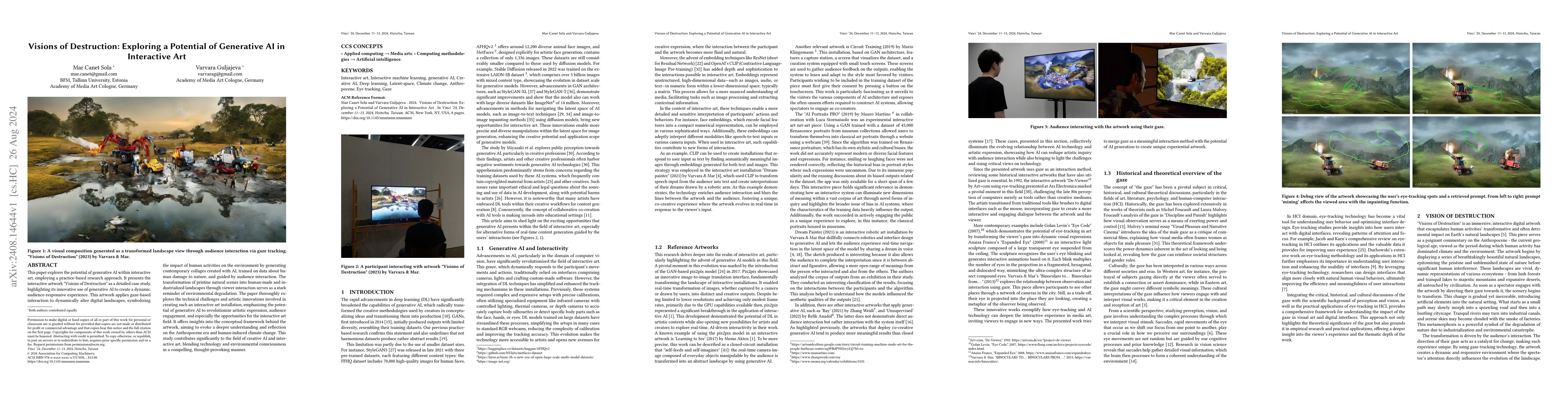 Thumbnail for Visions of Destruction: Exploring a Potential of Generative AI in
  Interactive Art