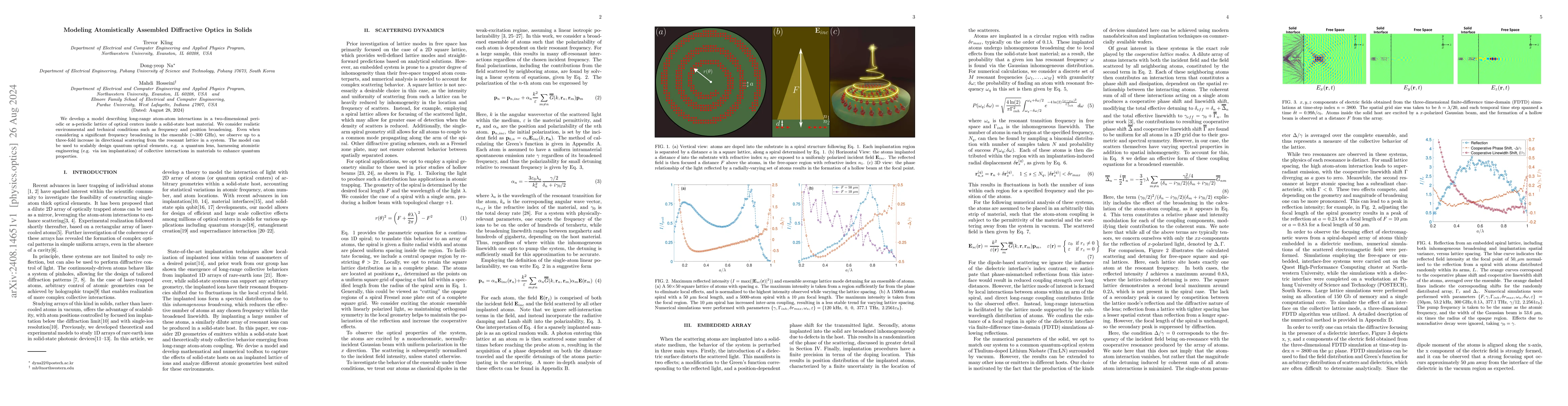 Thumbnail for Modeling Atomistically Assembled Diffractive Optics in Solids