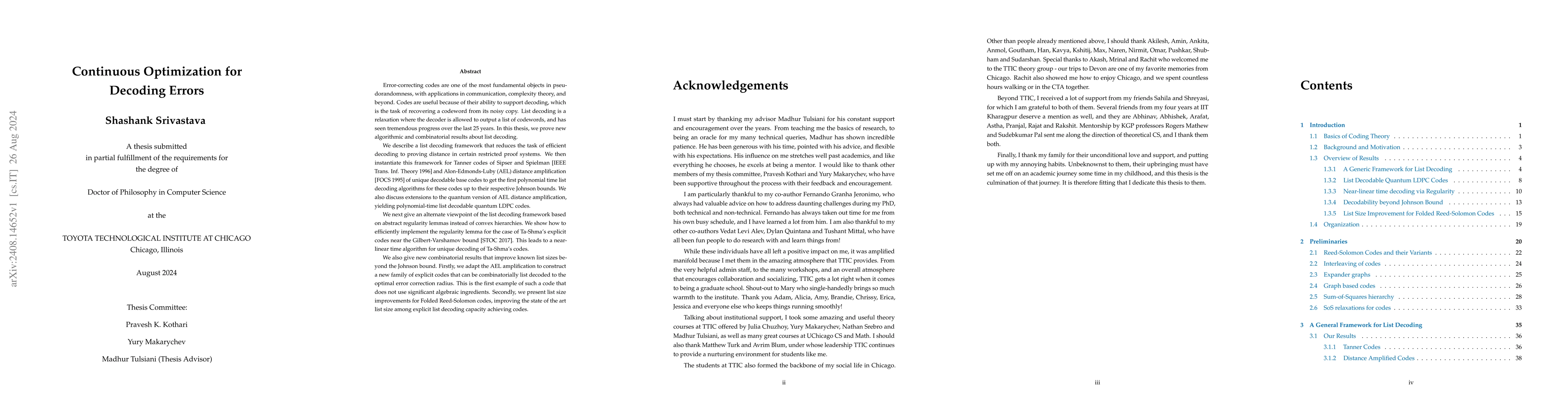 Thumbnail for Continuous Optimization for Decoding Errors