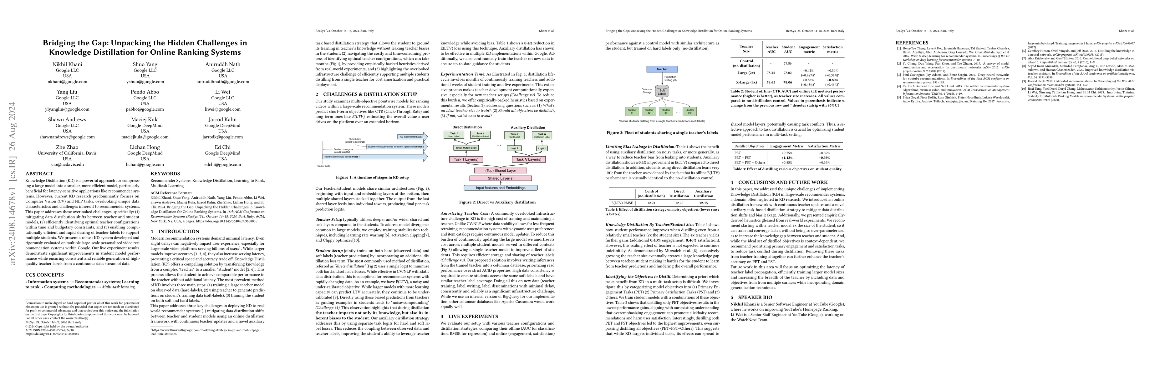 Thumbnail for Bridging the Gap: Unpacking the Hidden Challenges in Knowledge
  Distillation for Online Ranking Systems