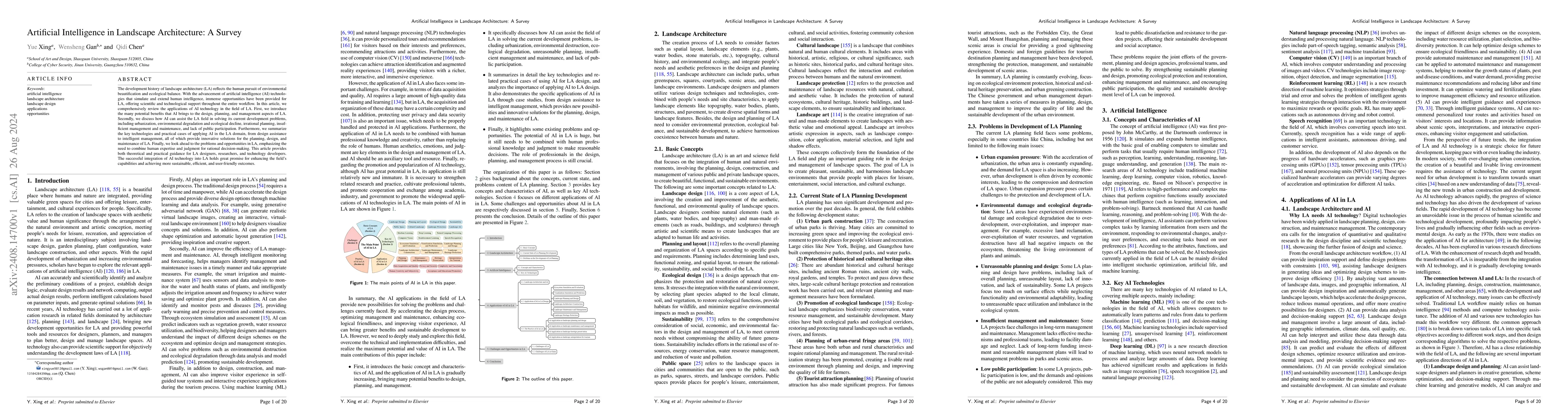 Thumbnail for Artificial Intelligence in Landscape Architecture: A Survey