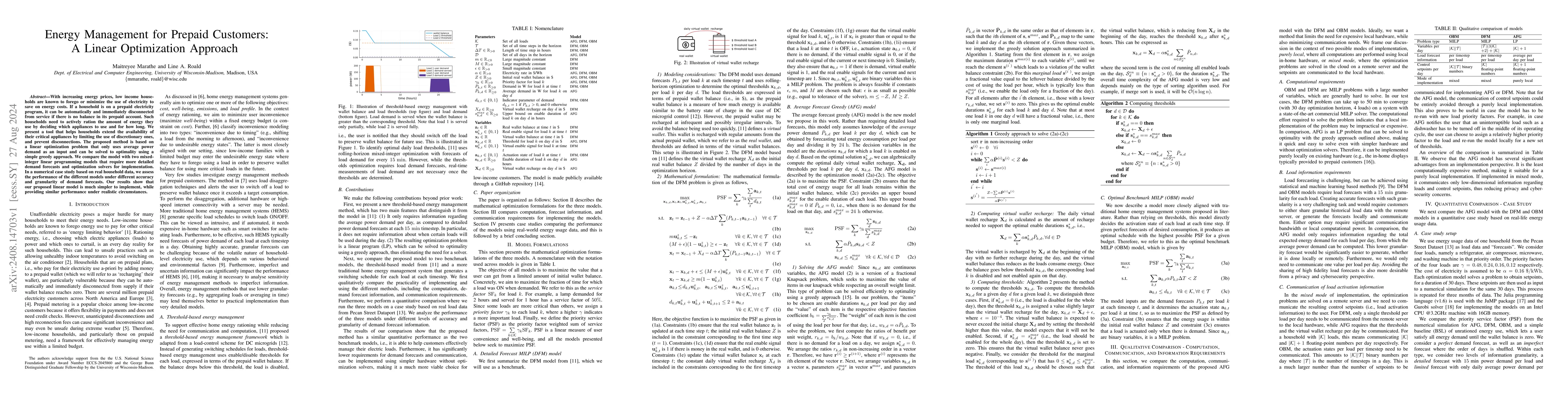 Thumbnail for Energy Management for Prepaid Customers: A Linear Optimization Approach
