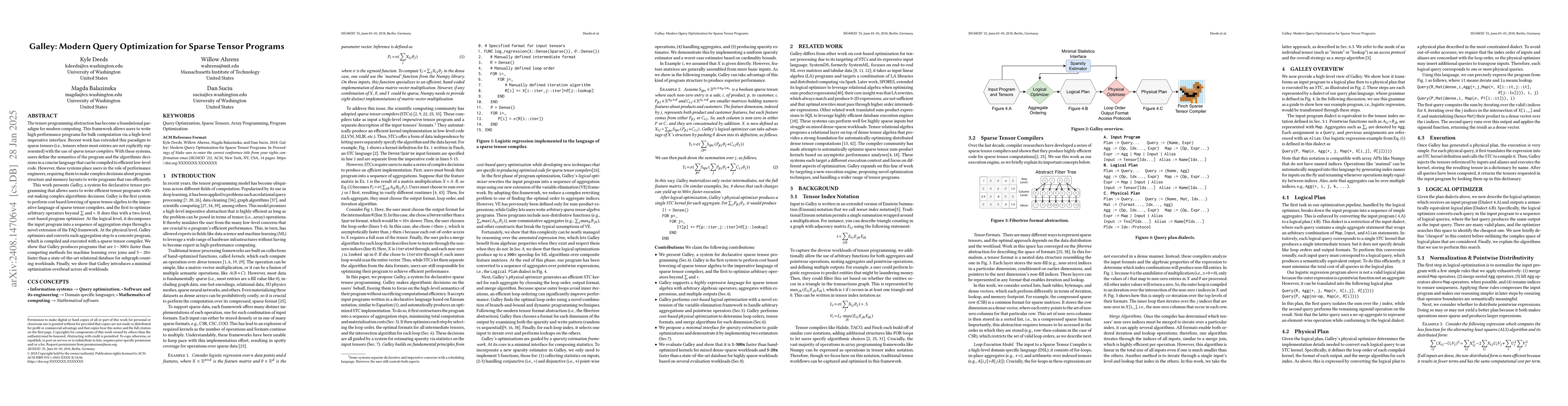 Thumbnail for Galley: Modern Query Optimization for Sparse Tensor Programs
