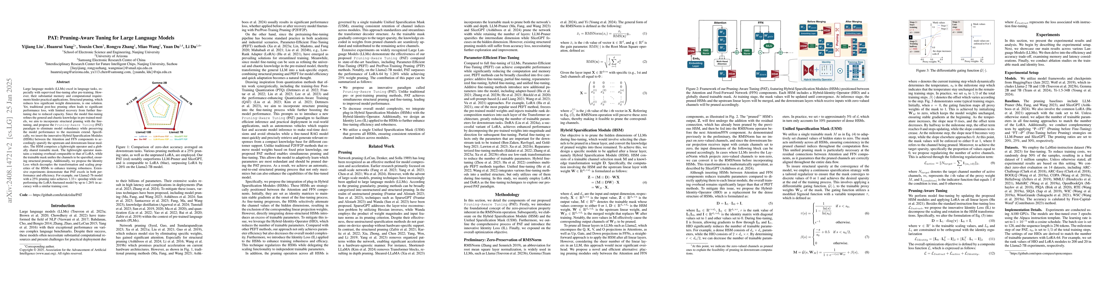 Thumbnail for PAT: Pruning-Aware Tuning for Large Language Models