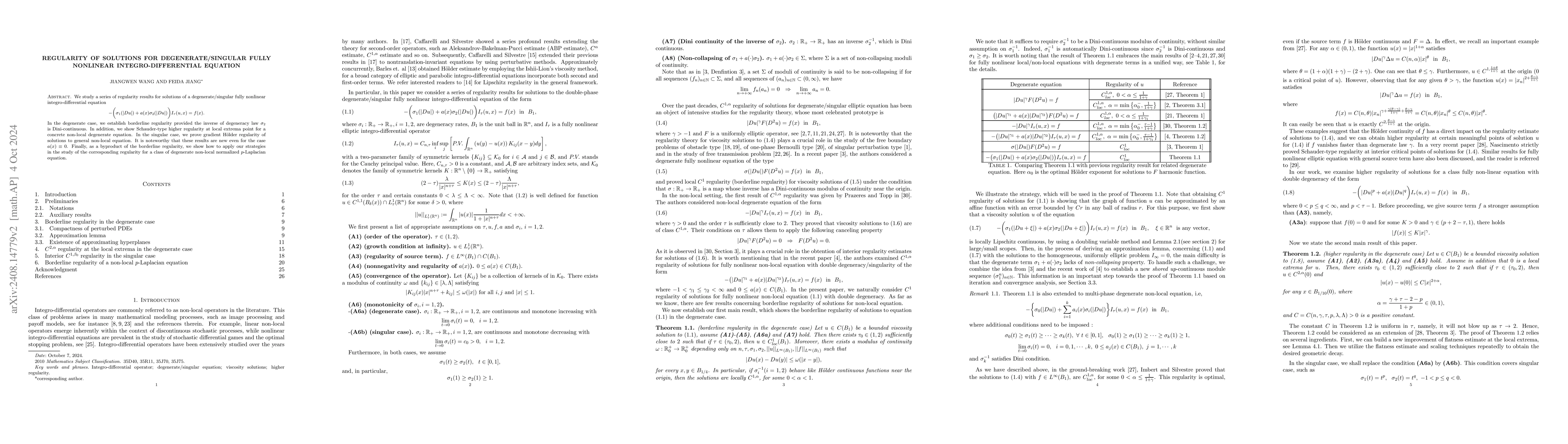 Thumbnail for Regularity of solutions for degenerate/singular fully nonlinear
  integro-differential equation