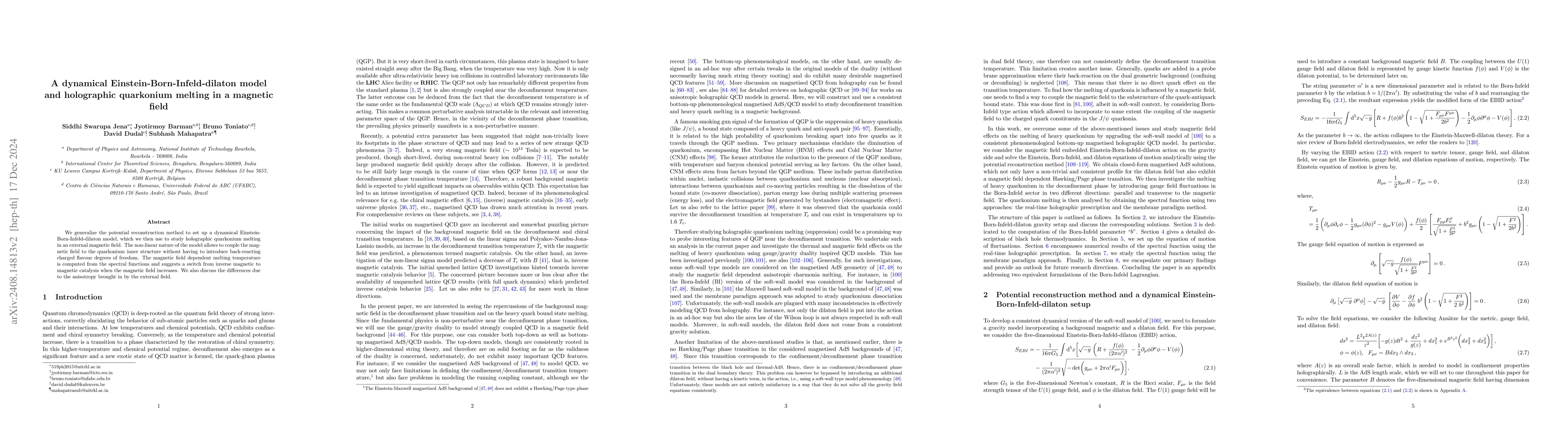 Thumbnail for A dynamical Einstein-Born-Infeld-dilaton model and holographic
  quarkonium melting in a magnetic field