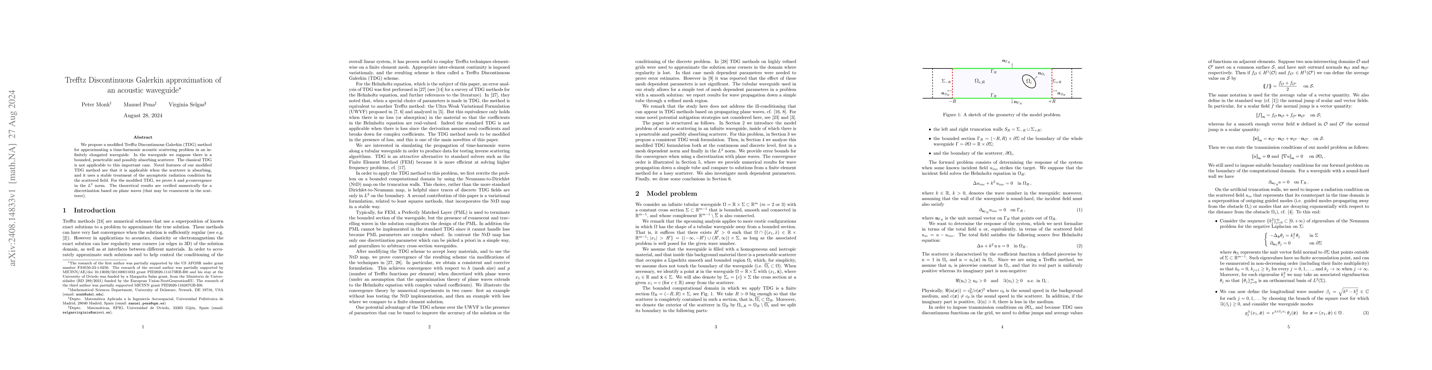 Thumbnail for Trefftz Discontinuous Galerkin approximation of an acoustic waveguide