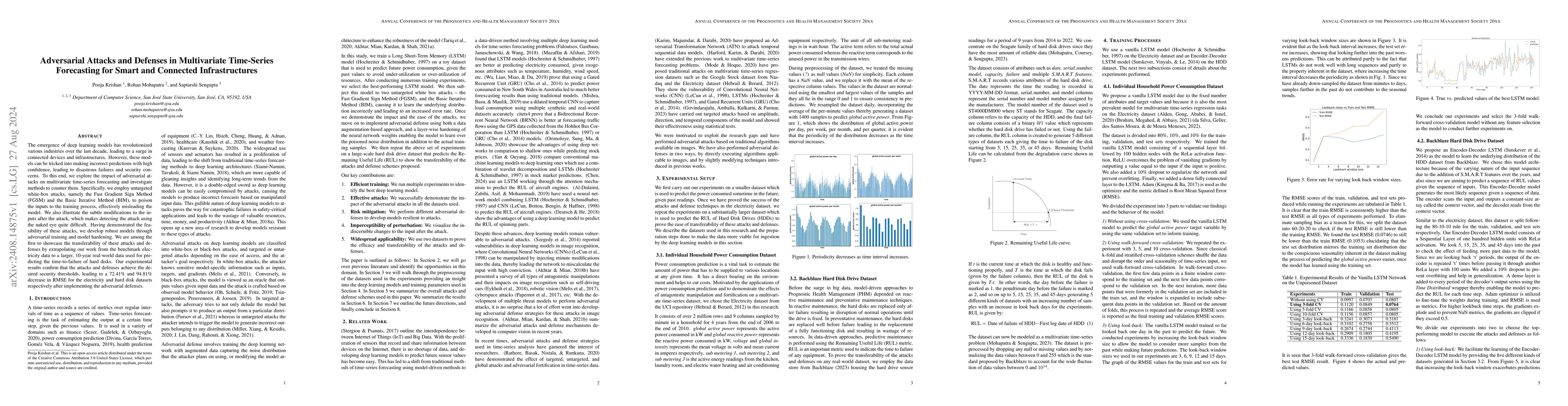 Thumbnail for Adversarial Attacks and Defenses in Multivariate Time-Series Forecasting
  for Smart and Connected Infrastructures