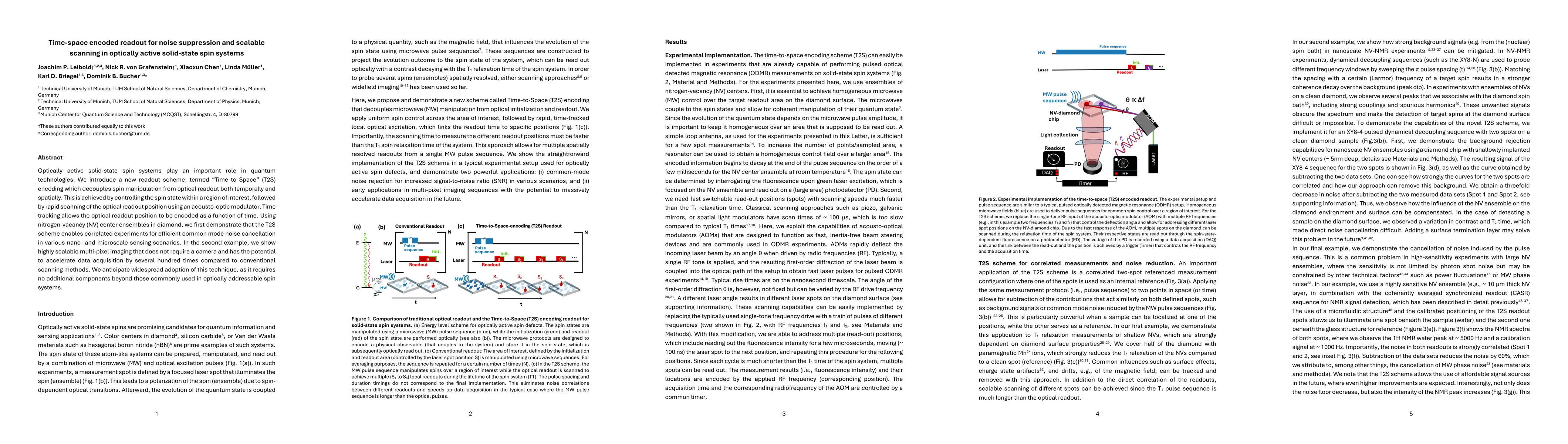 Thumbnail for Time-space encoded readout for noise suppression and scalable scanning
  in optically active solid-state spin systems
