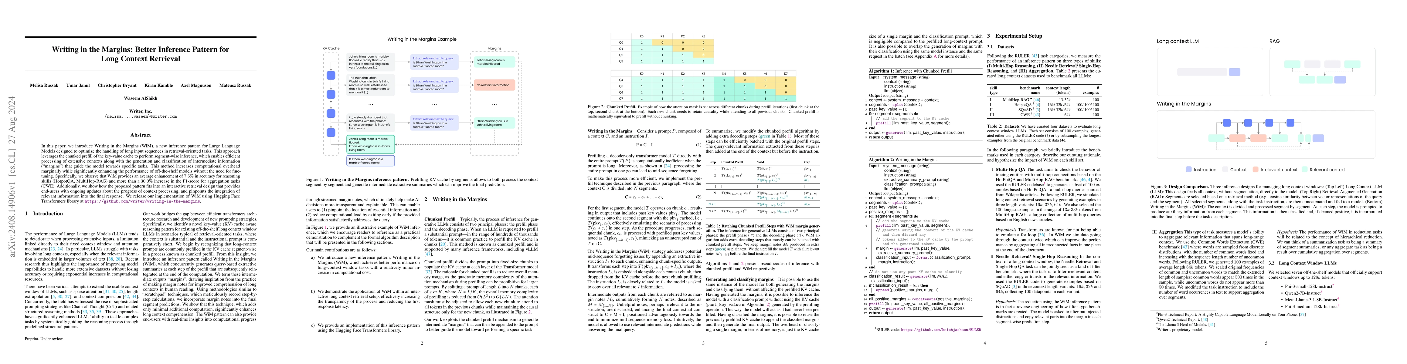 Thumbnail for Writing in the Margins: Better Inference Pattern for Long Context
  Retrieval