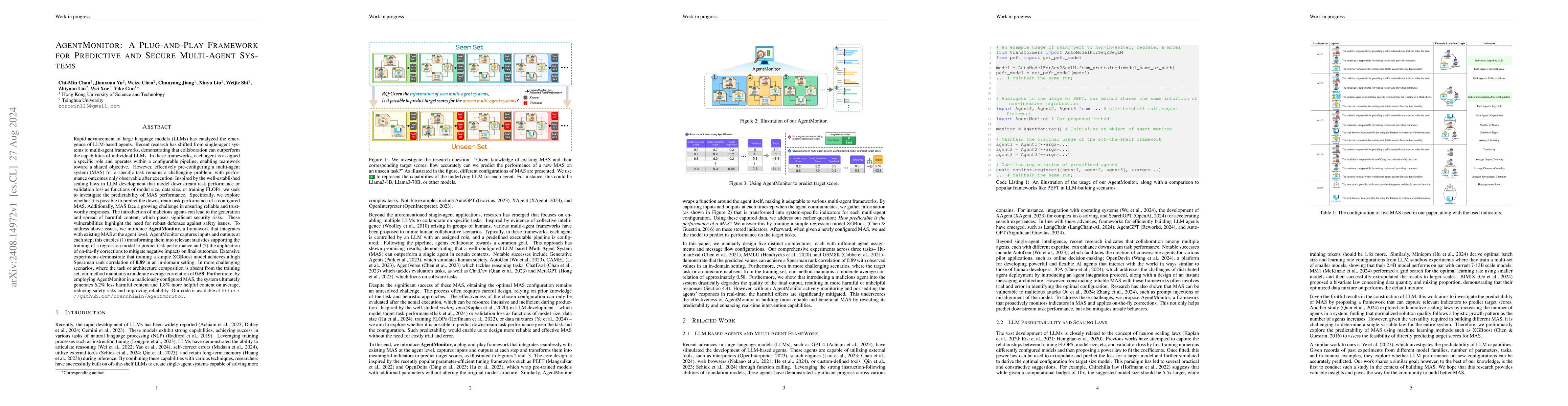 Thumbnail for AgentMonitor: A Plug-and-Play Framework for Predictive and Secure
  Multi-Agent Systems