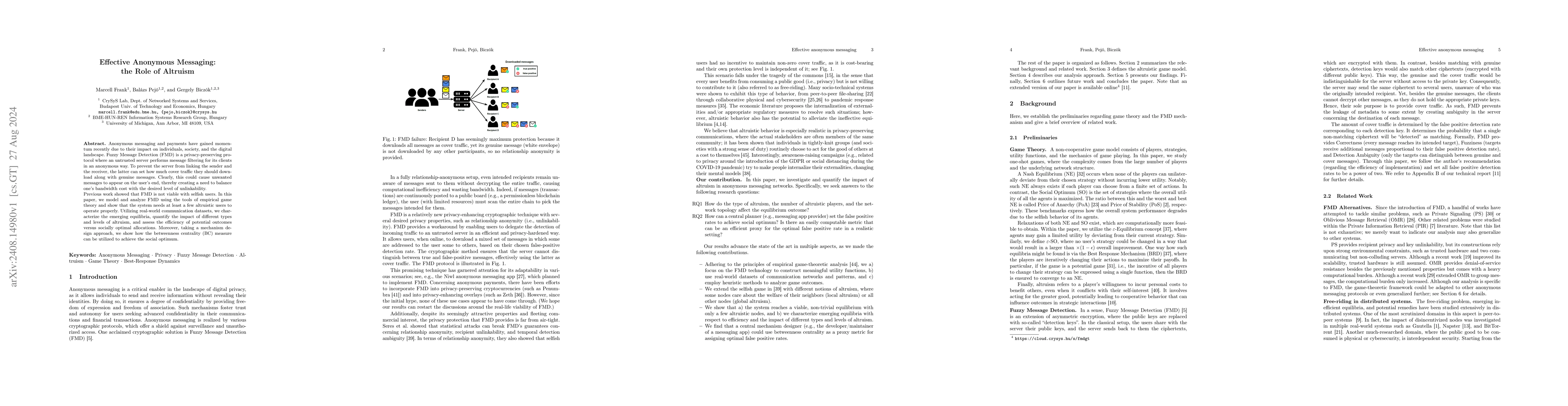 Thumbnail for Effective Anonymous Messaging: the Role of Altruism