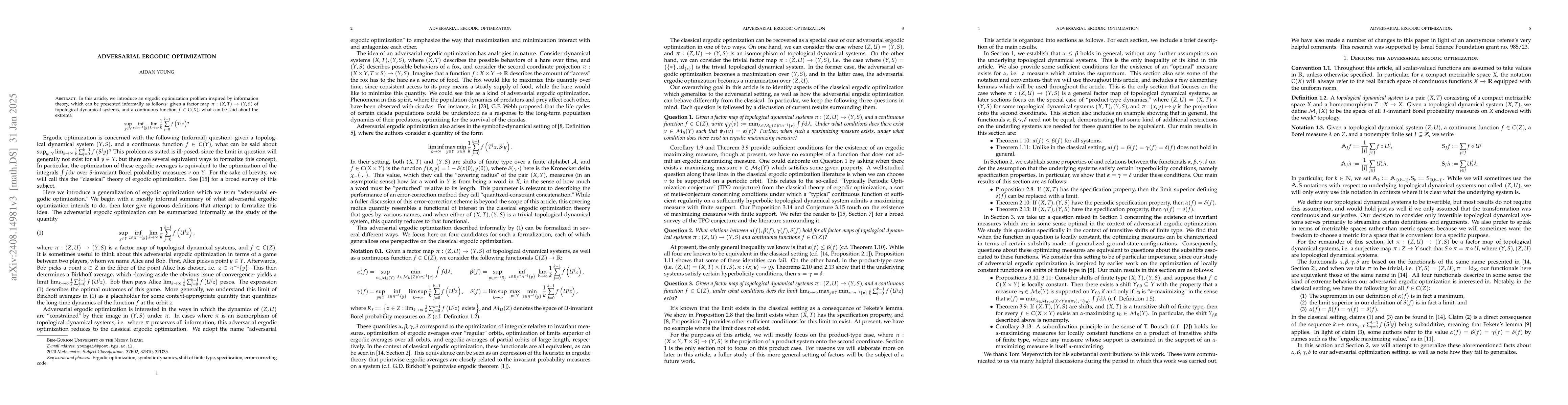 Thumbnail for Mixed ergodic optimization
