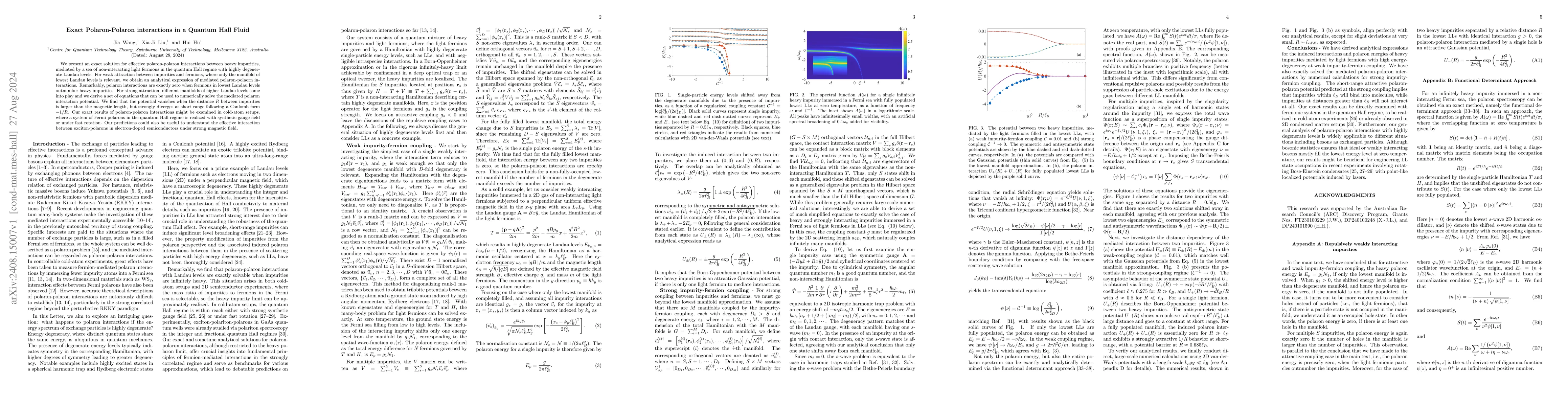 Thumbnail for Exact Polaron-Polaron interactions in a Quantum Hall Fluid