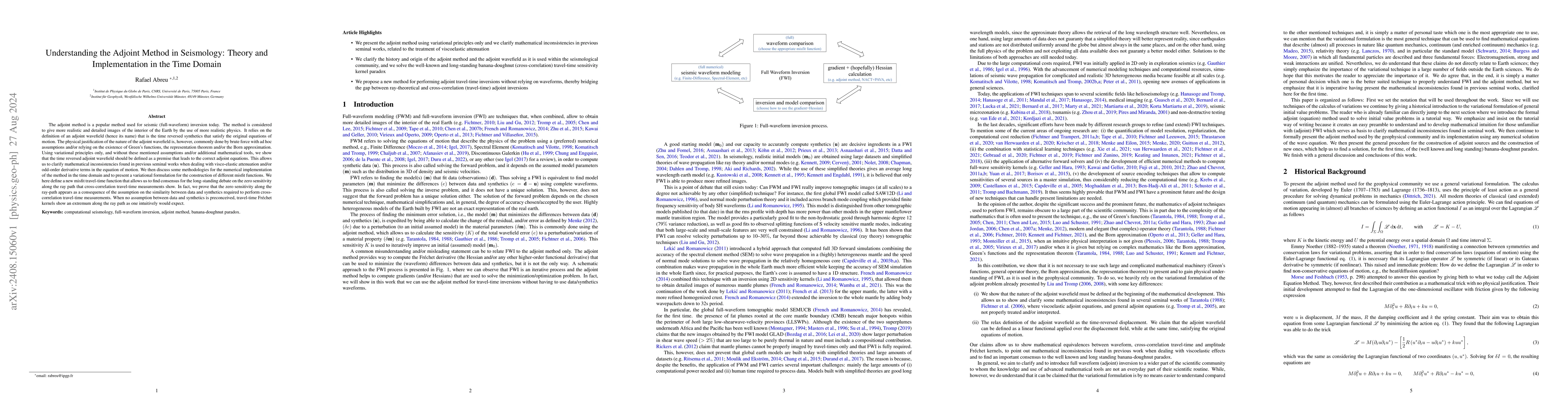 Thumbnail for Understanding the Adjoint Method in Seismology: Theory and
  Implementation in the Time Domain