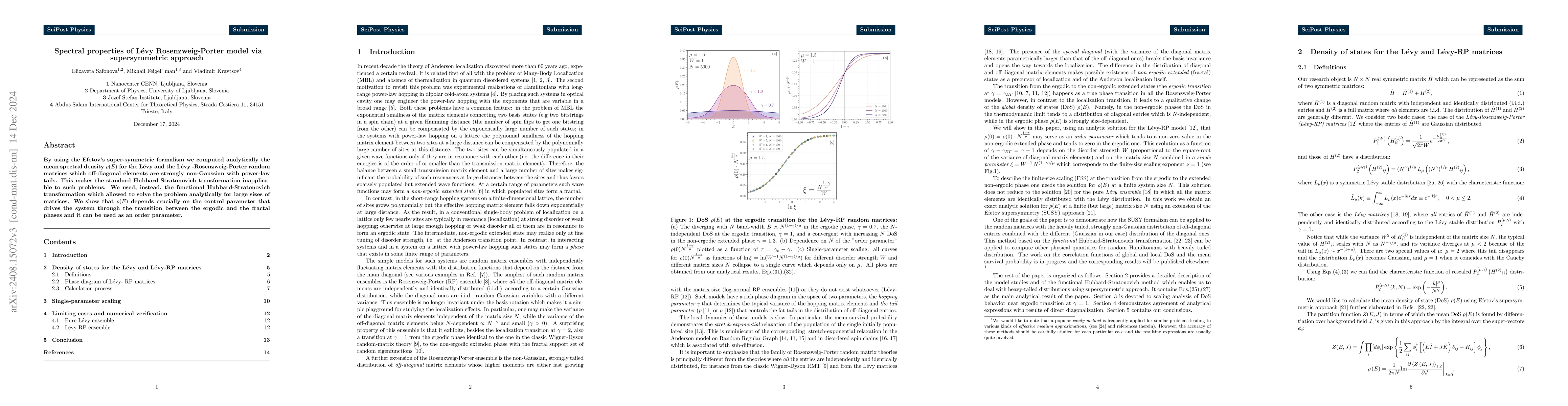 Thumbnail for Spectral properties of Levy Rosenzweig-Porter model via supersymmetric
  approach