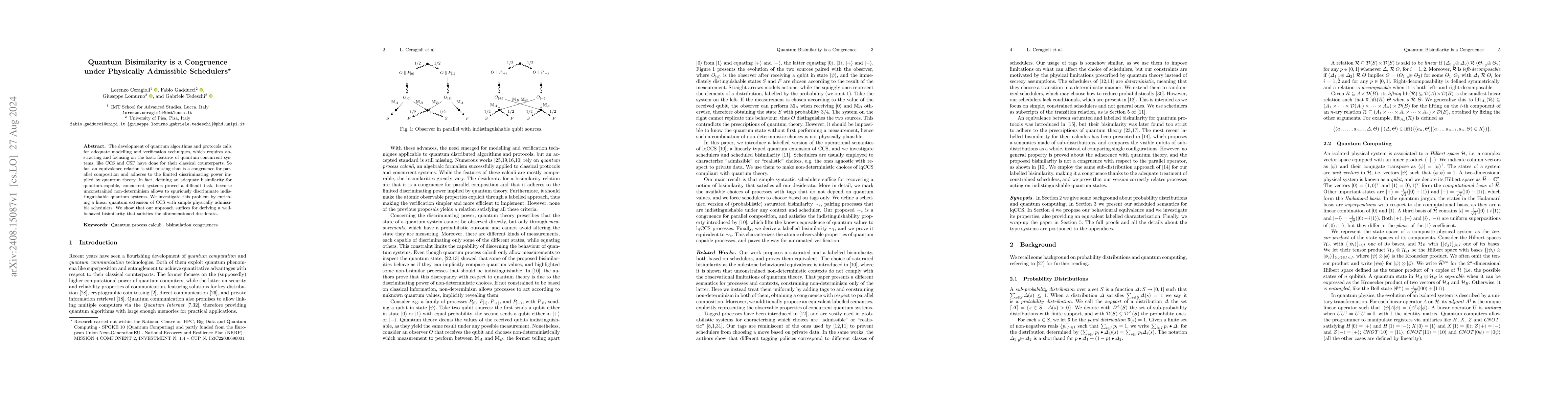Thumbnail for Quantum Bisimilarity is a Congruence under Physically Admissible
  Schedulers