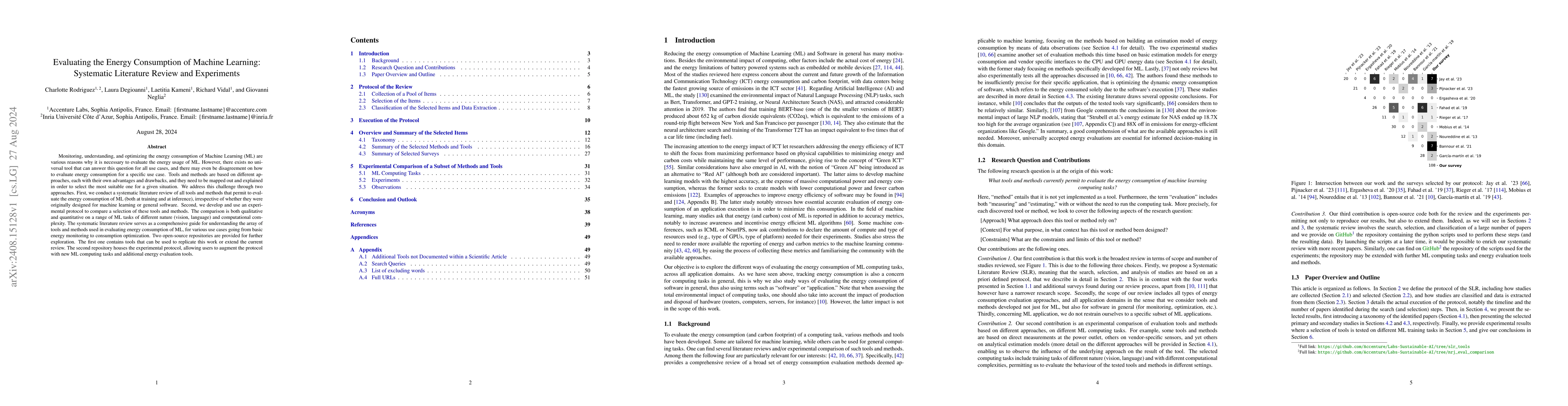 Thumbnail for Evaluating the Energy Consumption of Machine Learning: Systematic
  Literature Review and Experiments