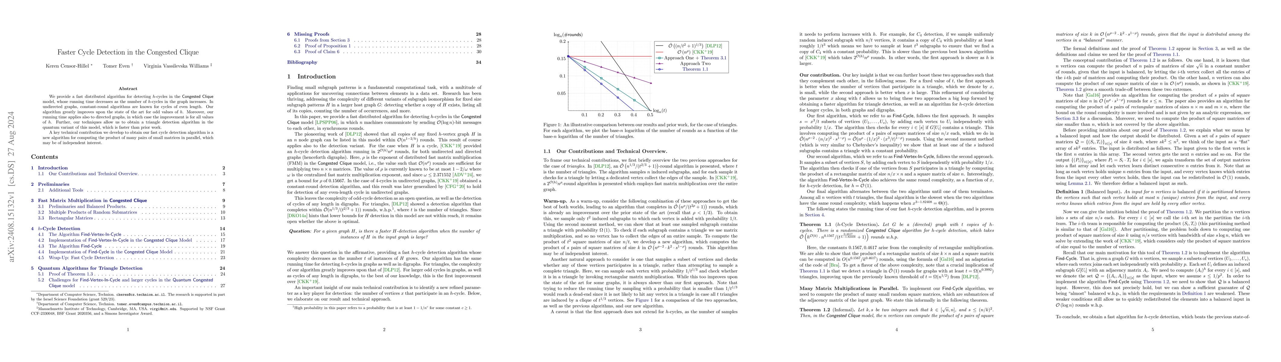 Thumbnail for Faster Cycle Detection in the Congested Clique